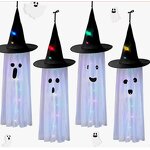 Ghost Hat Decor Factory - OEM Light up Hanging Flying White LED Lawn
