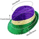 Fedora Hat Factory - OEM Adult Mardi Gras Sequin Dress-up Costume