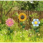 Metal Flower Garden Stakes Factory - OEM Large Colorful Landscape Decor