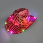 Led Cowboy Hat Factory - OEM Neon Sparkly Sequin Wide Brim Rave Top