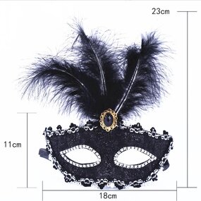 Christmas Mask Factory - OEM Masquerade Leather Feather Inlaid Diamond