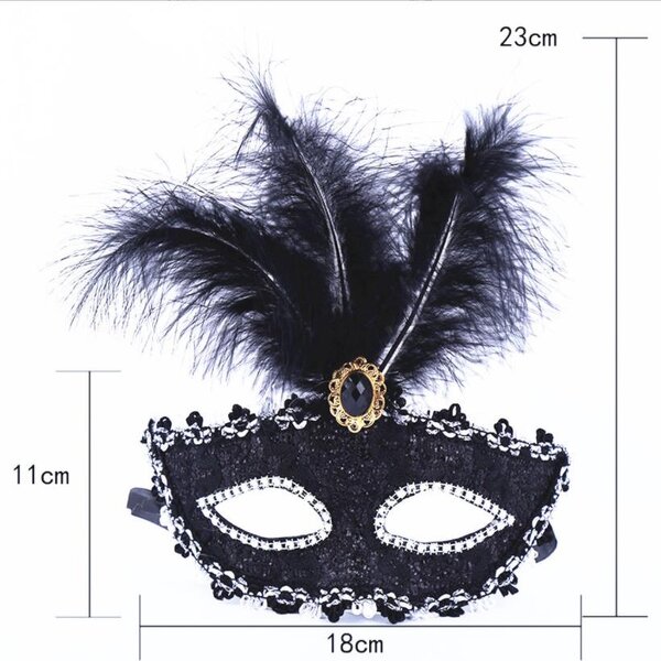 Christmas Mask Factory - OEM Masquerade Leather Feather Inlaid Diamond