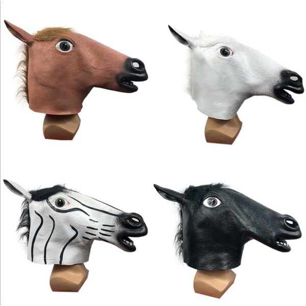 Horse Mask Factory - OEM Creepy Animal Head Hood Rubber Novelty Props