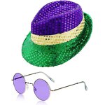 Fedora Hat Factory - OEM Adult Mardi Gras Sequin Dress-up Costume