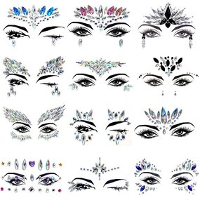 Rhinestone Tattoo Stickers Factory - OEM Festival Tears Rave Party Eyes