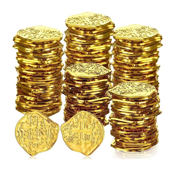 Pirate Coins Factory - OEM Treasure Chest Spanish Doubloon Plastic Coin