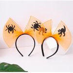 Halloween Headband Factory - OEM Spider Cat Ghost Mesh Bow Knot Hair Hoop