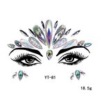 Glitter Face Jewel Stickers Factory - OEM Rhinestone Gem Holographic Crystal