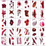 Tattoo Stickers Factory - OEM Zombie Blood Scars Realistic Wound Props