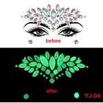 Fluorescent Face Jewels Factory - OEM Glow Luminous Body Stickers Halloween