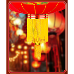 Red Lantern Factory - Bulk Wholesale Flocking Cloth Hanging Decor
