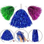 Cheerleading Pom Poms Factory - OEM Metallic Foil Tassels with Handle