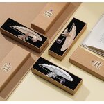 Metal Bookmark Factory - OEM Vintage Feather Butterfly Glass Ball Pendant