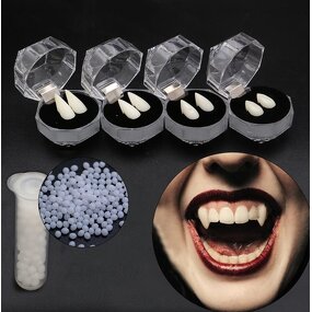Vampire Teeth Factory - OEM With Adhesive False Dentures Cosplay