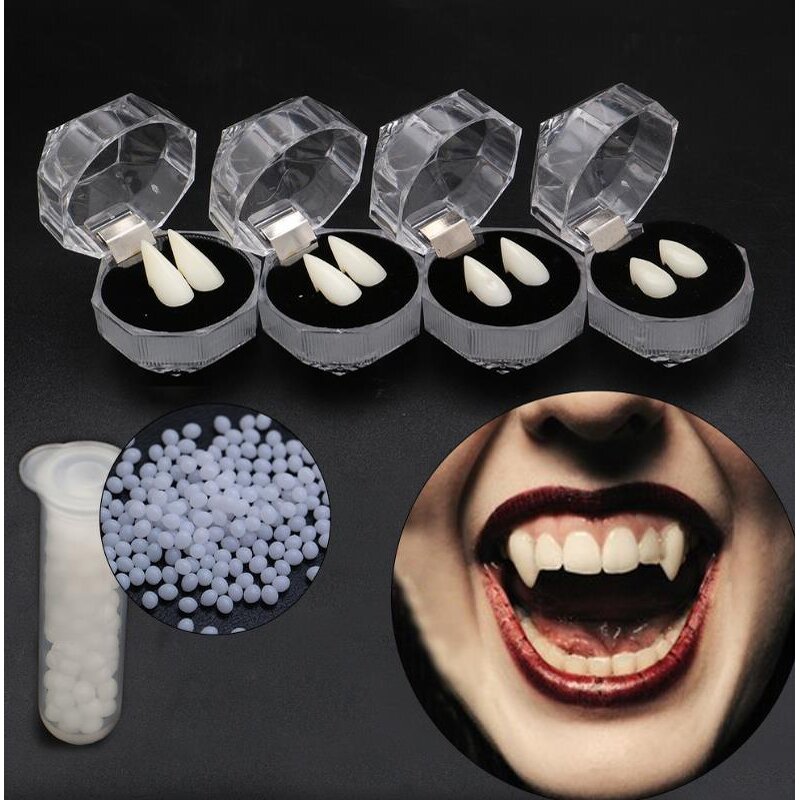 Vampire Teeth Factory - OEM With Adhesive False Dentures Cosplay