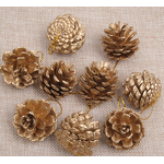 Pine Cones Factory - OEM Mini Snow Christmas Colored Paint Hanging Pendants