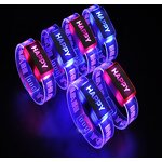 Led Bracelet Factory - OEM HAPPY Flashing Blinking Wristband Bangle