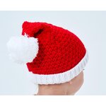 Santa Hat Factory - OEM Knitted Kids Toddler White Red Beanie Pom Ball