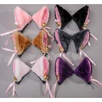 Cat Ear Hair Clip Factory - OEM Plush Bell Bows Barrette Cosplay Decor