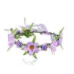 Floral Headbands Factory - OEM Adjustable Ribbon Flowers Crown Garland