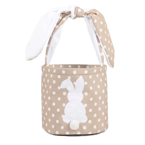Easter Basket Factory - OEM Bunny Canvas Hunt Bag with Fluffy Tail