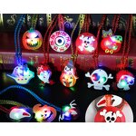 Halloween Necklaces Factory - OEM LED Spider Ghost Pumpkin Party Favors