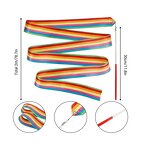 Ribbon Streamer Factory - OEM 6.5 FT Long Rhythm Wand Twirling Sticks
