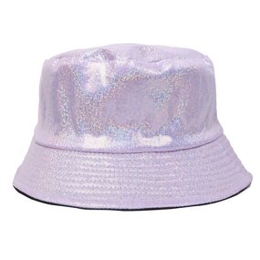 Bucket Hat Factory - OEM Rave Party PU Leather Sparkle Wide Brim Holographic