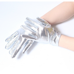 Metallic Gloves Factory - OEM Women Shiny Spandex Leather Hand Accessories