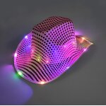 Led Cowboy Hat Factory - OEM Neon Sparkly Sequin Wide Brim Rave Top