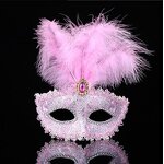 Christmas Mask Factory - OEM Masquerade Leather Feather Inlaid Diamond