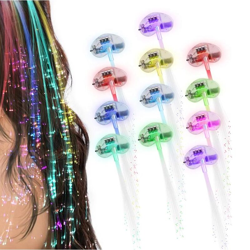 Led Hair Braids Factory - OEM Flashing Fiber Optic Rave Party Favors
