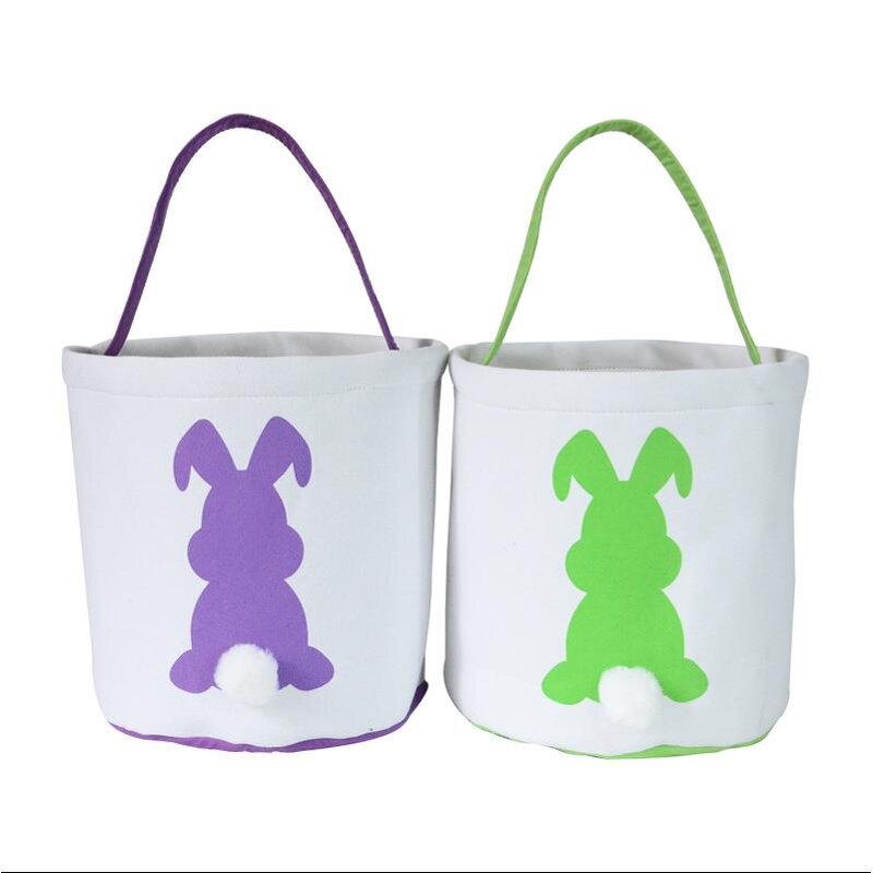 Easter Basket Factory - OEM Bunny Canvas Jute Burlap Hunt Bucket Tote