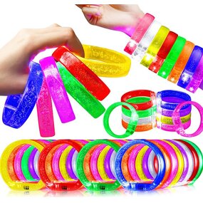 Glow Bracelets Factory - OEM Neon Light up Bubble Bangle Party Favors