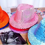 Jazz Hat Factory - OEM Sequins Retro Disco Dancing Western Cosplay