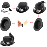 Steampunk Hat Factory - OEM Top Hats with Goggles Crow Bird Cosplay