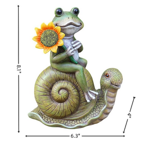 Garden Statues Factory - OEM Frog Sunflower Snail Figurine Lawn Decor