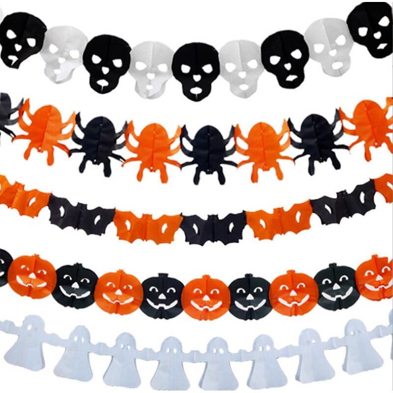 Halloween Garland Factory - OEM Big Paper Banner Strings Hanging Decor