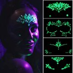 Fluorescent Face Jewels Factory - OEM Glow Luminous Body Stickers Halloween