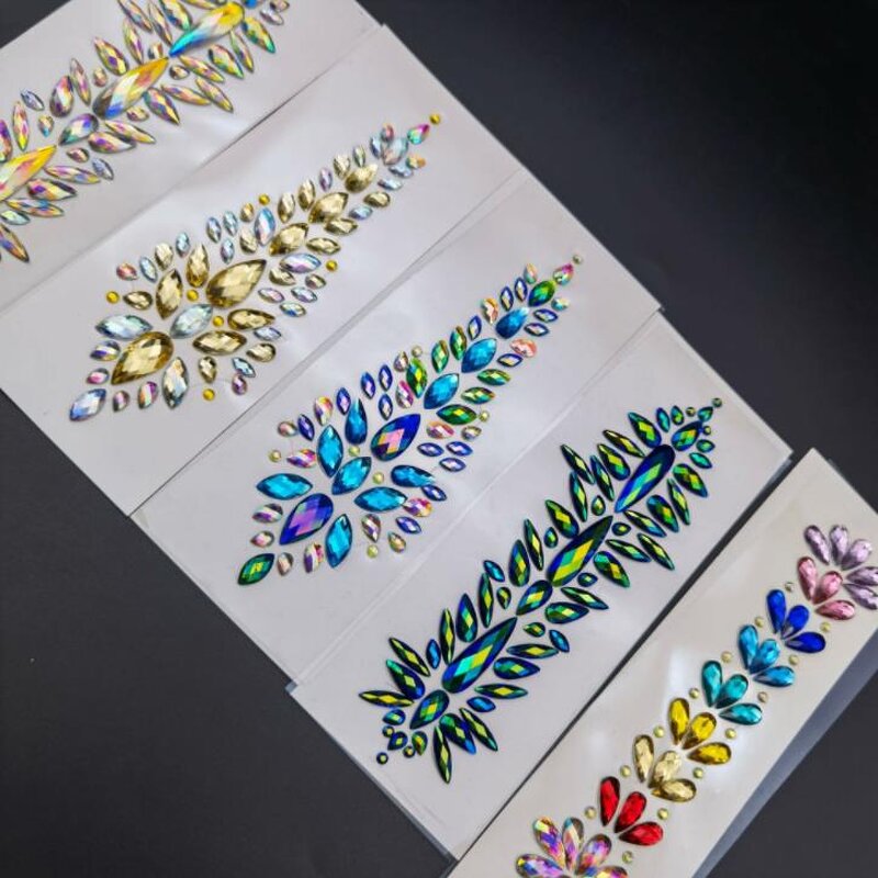 Crystal Gems Tattoo Stickers Factory - OEM Face Body Self Adhesive Sheet
