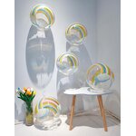Bobo Balloon Factory - OEM 20'' Rainbow Clouds Transparent Bubble Balloons