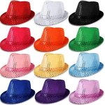 Jazz Hat Factory - OEM Sequins Retro Disco Dancing Western Cosplay