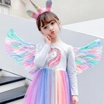 Feather Wings Factory - OEM Colorful Rainbow Angel Children Dress-up