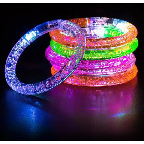 Led Bracelets Factory - OEM Light up Acrylic Bangle Party Favors
