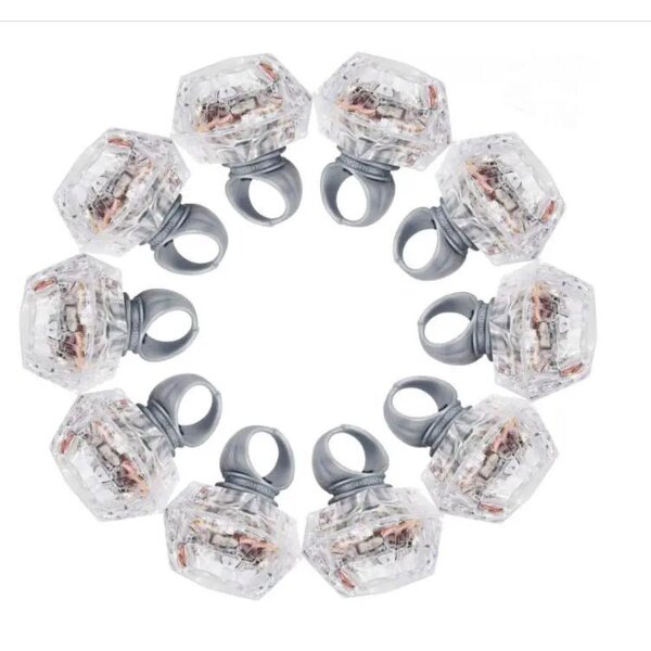 Light up Rings Factory - OEM Flashing Plastic Diamond Bling Party Favors