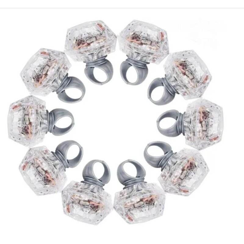 Light up Rings Factory - OEM Flashing Plastic Diamond Bling Party Favors