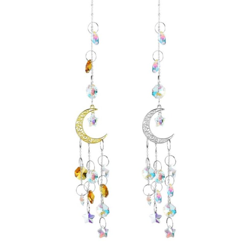 Sun Catchers Factory - OEM Hanging Crystal Moon Star Prism Rainbow Maker
