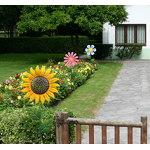 Metal Flower Garden Stakes Factory - OEM Large Colorful Landscape Decor