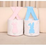Easter Basket Factory - OEM Bunny Canvas Hunt Bag with Fluffy Tail