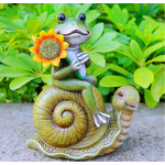 Garden Statues Factory - OEM Frog Sunflower Snail Figurine Lawn Decor